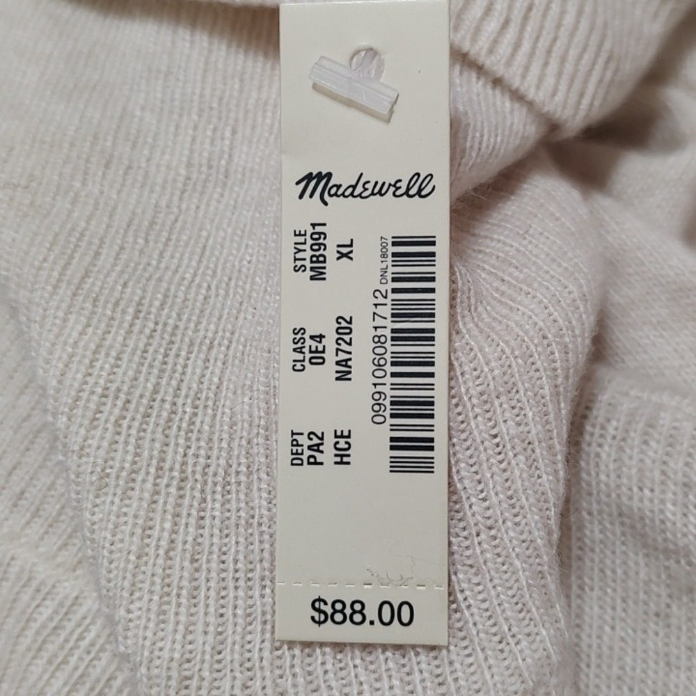 Madewell Cream Turtleneck Sweater Size XL - Picture 5 of 5